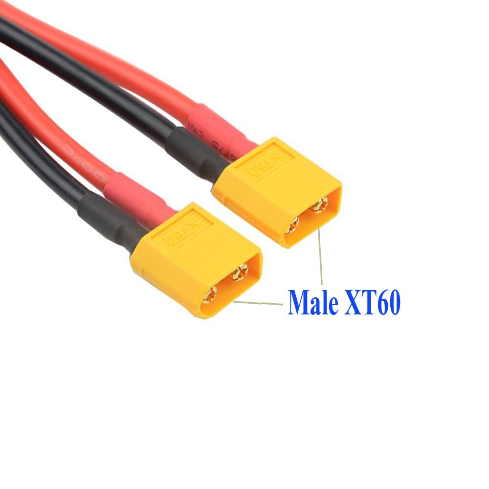 FLY RC 2pcs XT60 Parallel Battery Connector Cable Extension