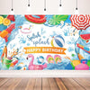 Splish Splash Birthday Backdrop, 71 x 43 Inch Pool Party Decorations Banner