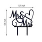 AMINJIE Mr and Mrs Cake Topper, Bride and Groom Sign Wedding/Engagement Cake Toppers Decoration, Black Acrylic