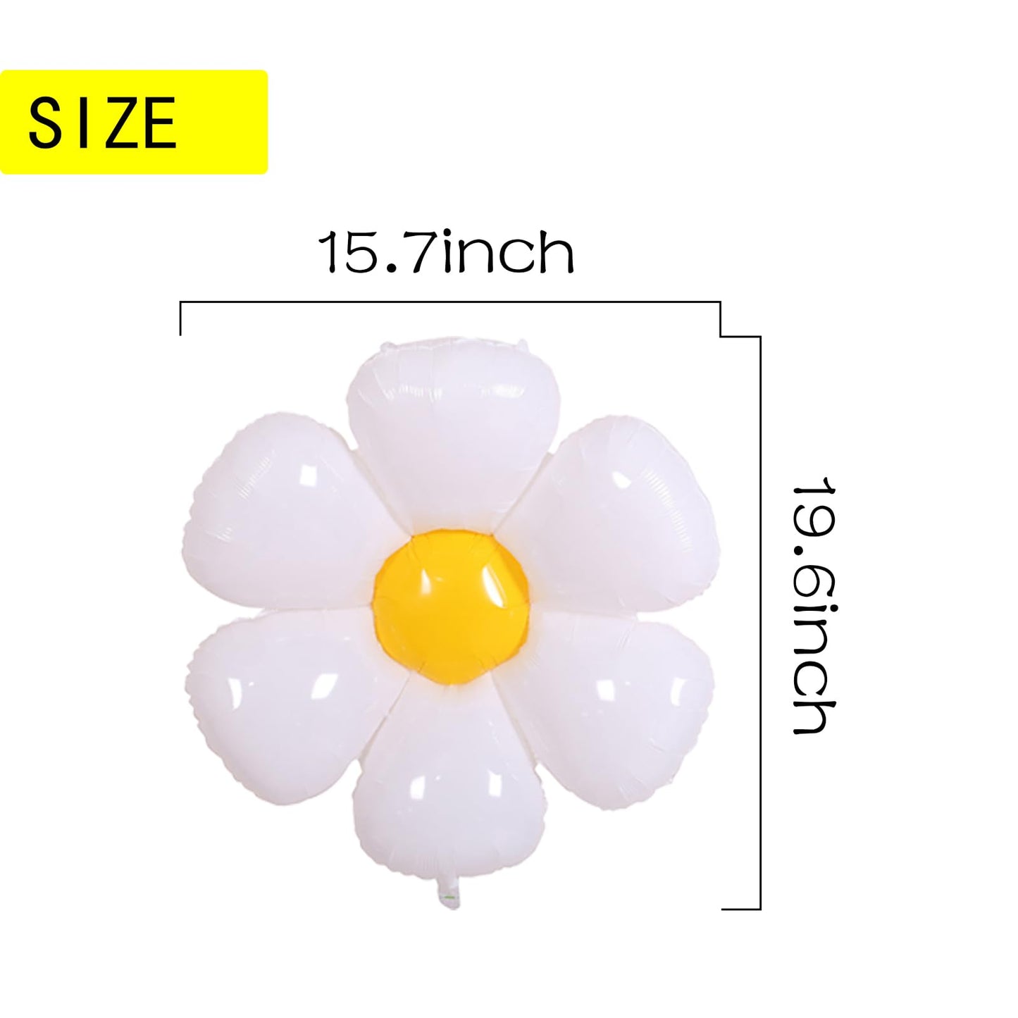 BIEUFBJI 20 Pieces Daisy Balloons, Daisy Balloons, for Daisy Birthday Decorations, Baby Shower, Wedding, Baby Shower