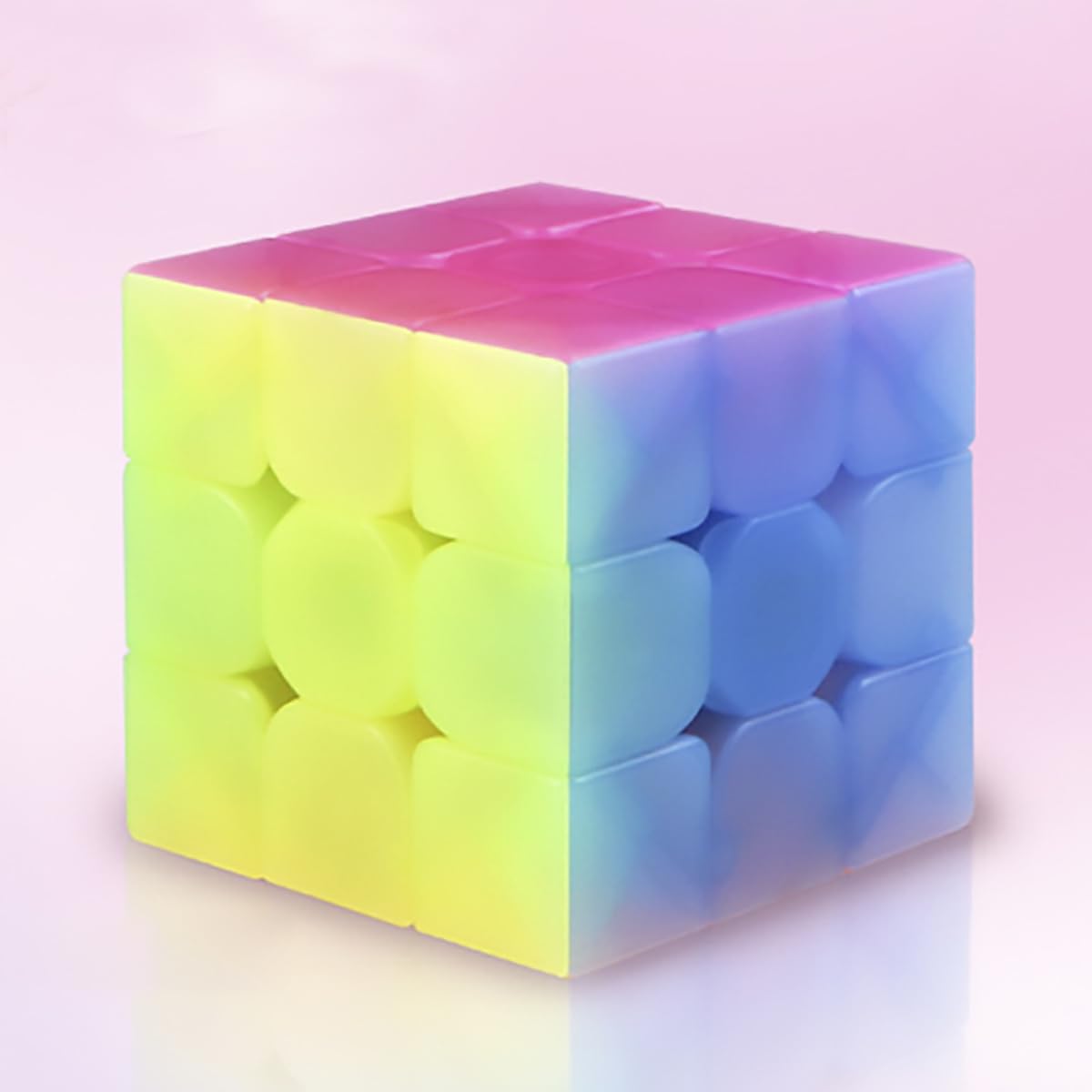 AMAZA 3x3 Speed Cube QiYi Toys 3x3x3 Warrior W Jelly Magic Cube Puzzles Transparent Pastel Color