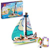 LEGO Friends Stephanie's Sailing Adventure Toy Boat Set 41716, Sailboat Building Toy with Island, Drone, and 3 Mini Figures, Creative Sailing Gift