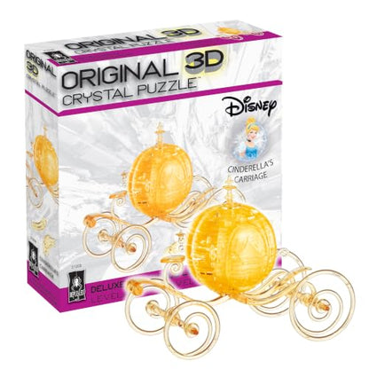 BePuzzled, Disney Cinderella's Carriage Deluxe Original 3D Crystal Puzzle, Perfect for Puzzlers Ages 12 and Up, Challenging to Complete and Beautiful