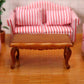 WLngtv 1:12 Scale Red Wooden Classic Coffee Table, Dollhouse Furniture, 9.1x4.4x14.2 cm