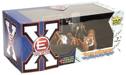 Wild Republic E-Team X Set Tiger Rescue Playset, Action Figure, Animal, Vehicle, Accessories, Gifts for Kids