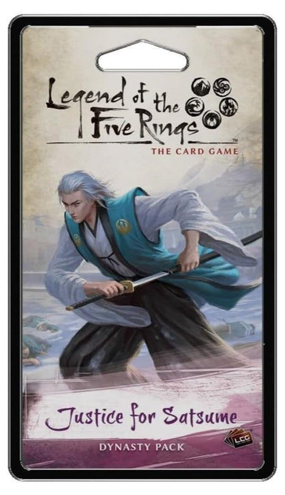 Legend of The Five Rings: The Card Game Justice for Satsume Dynasty Pack - Tactical Strategy Game for Kids & Adults, Ages 14+, 2 Players, 45-90 Minute