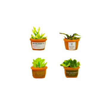 Mini House Decoration Plant Pots Miniature Green Potted Bonsai Models Decor,1:12 Miniature Plant