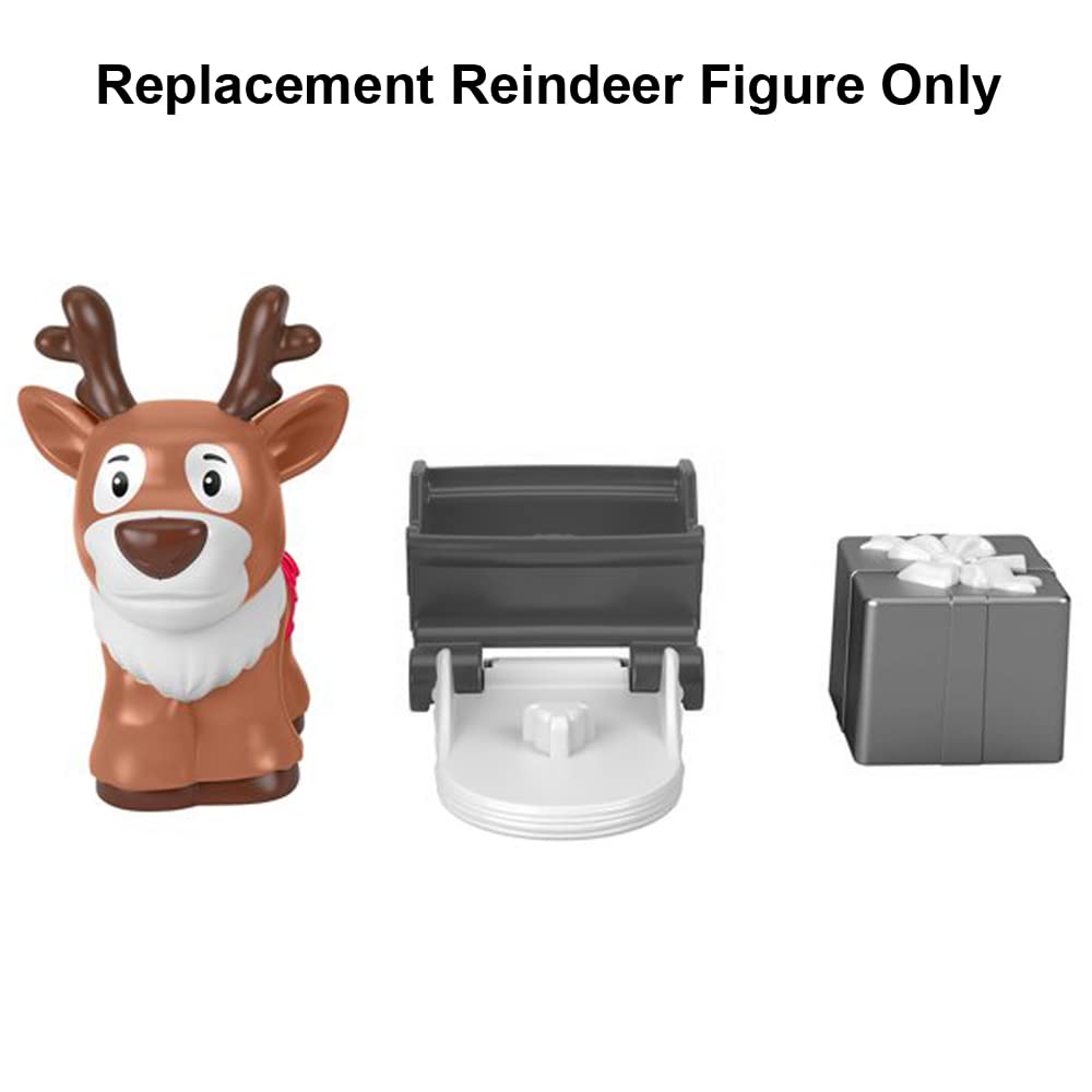 Mattel Replacement Part for Fisher-Price Little People Winter Holiday Christmas Playset - HJW19 ~ Replacement Reindeer Figure