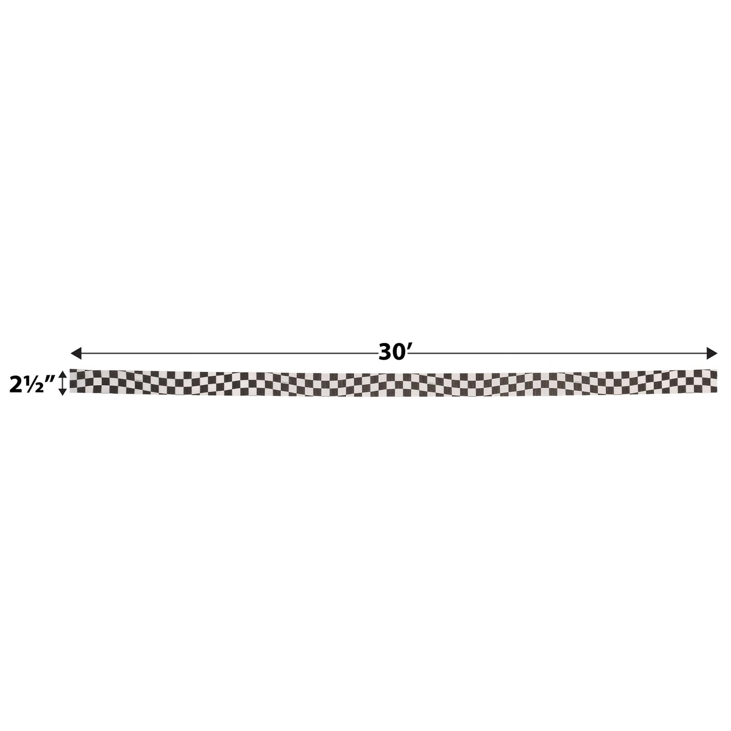 Beistle Flame Resistant Checkered Crepe Streamer, 21/2 by 30-Feet