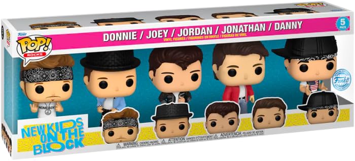 NKOTB Funko POP! New Kids on the Block Band 5-Pack Exclusive Pop! Vinyl Figures