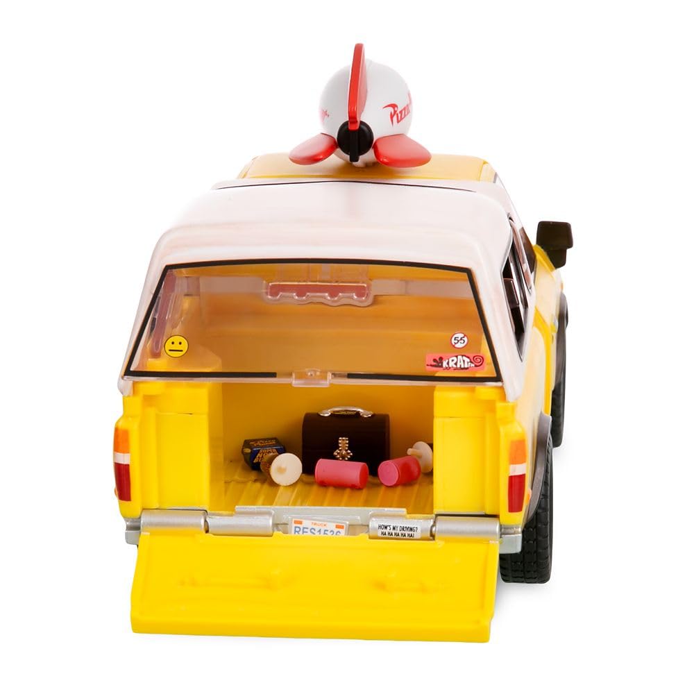 Disney Store Official Pizza Planet Truck with Lights & Sounds - Toy Story Action Figures Set Includes Woody & Buzz Lightyear, Movable Parts, Light Up
