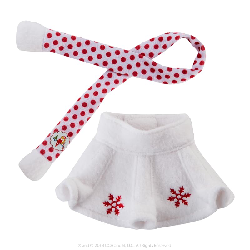 The Elf on the Shelf Box Set with Elf (Dark Tone Girl), Storybook and Claus Couture Collection Candy Cane Classic Dress Accessory [Multi-Item Bundle]