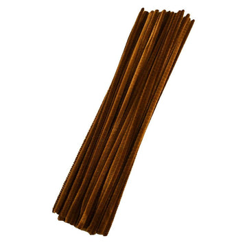 Leline's Pipe Cleaners, 50 Pieces Chenille Stem for Crafts, Brown