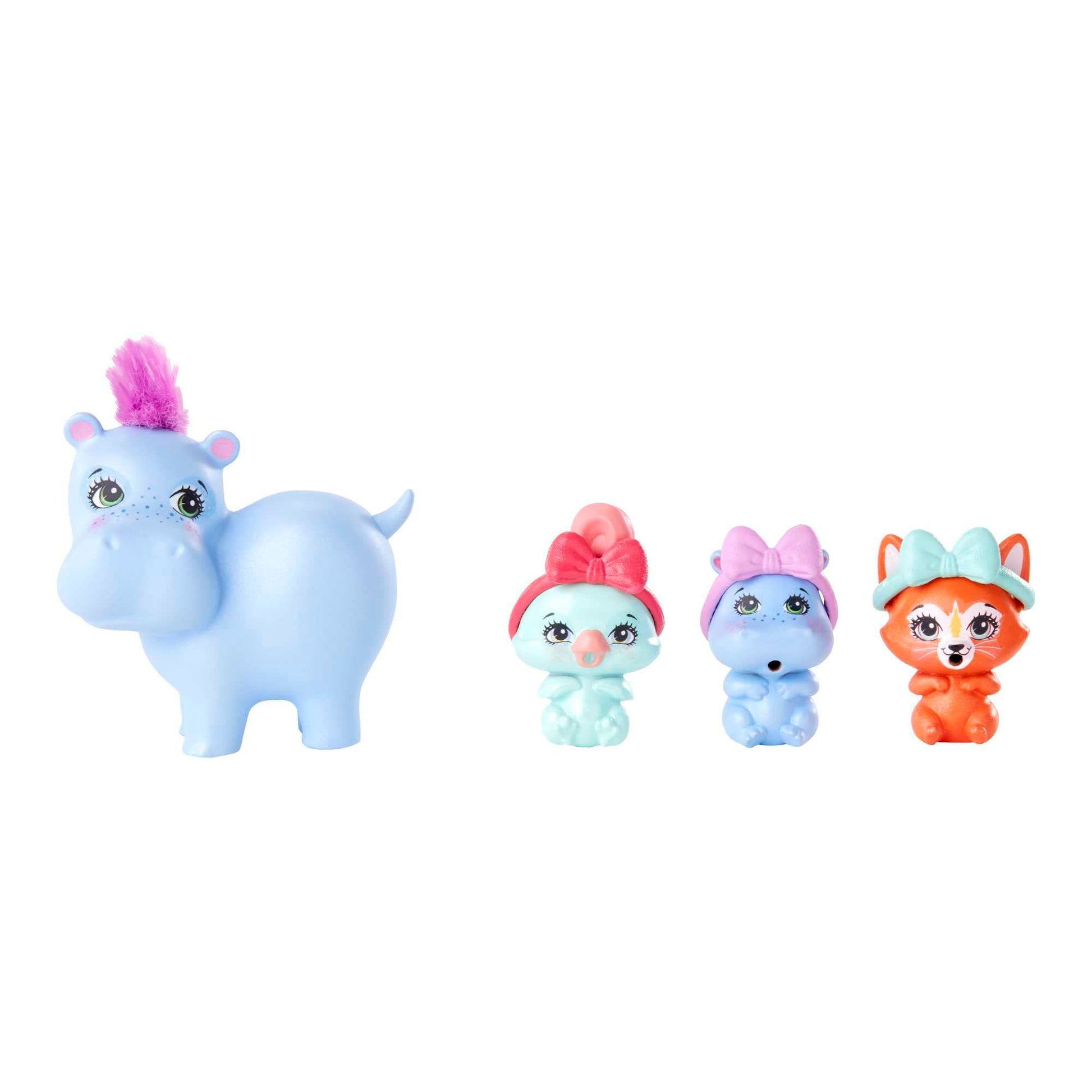 Enchantimals Baby Best Friends Hipcio Set with Surprises - Small Doll, Animal Friend Figure, 3 Little Animals + Accessories, Surprises for Unpacking