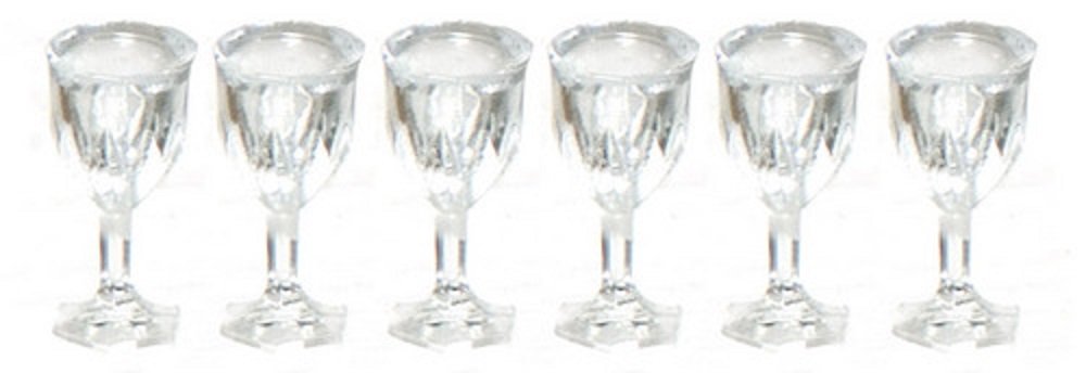 Farrow Industries 1:12 Scale 6 Pc Empty Cut Stemware Set #Fa40323