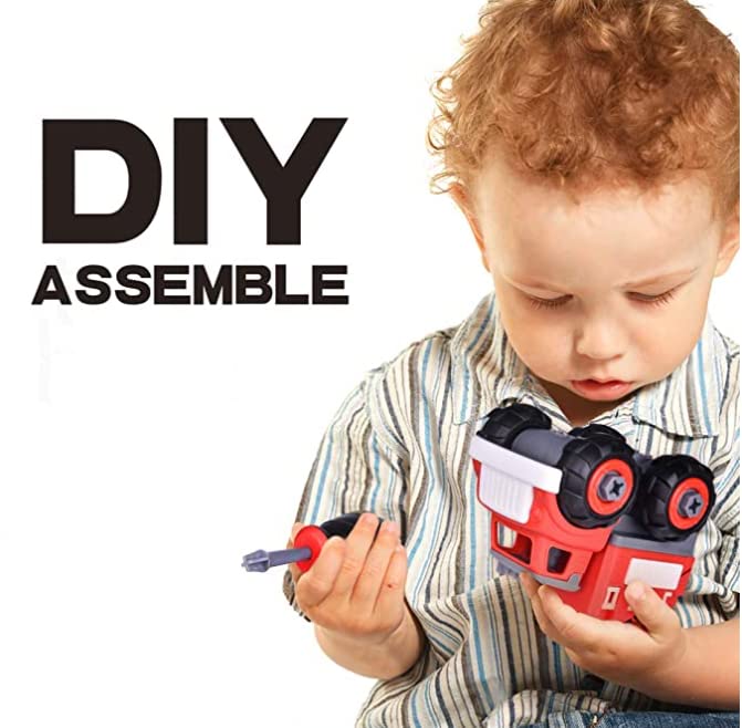 MISCO Toys Kids 25pc DIY car Building Modeling Kits, STEM Model Building Toys for Kids, Build Your own car kit for Toddlers, Educational and Fun Gift