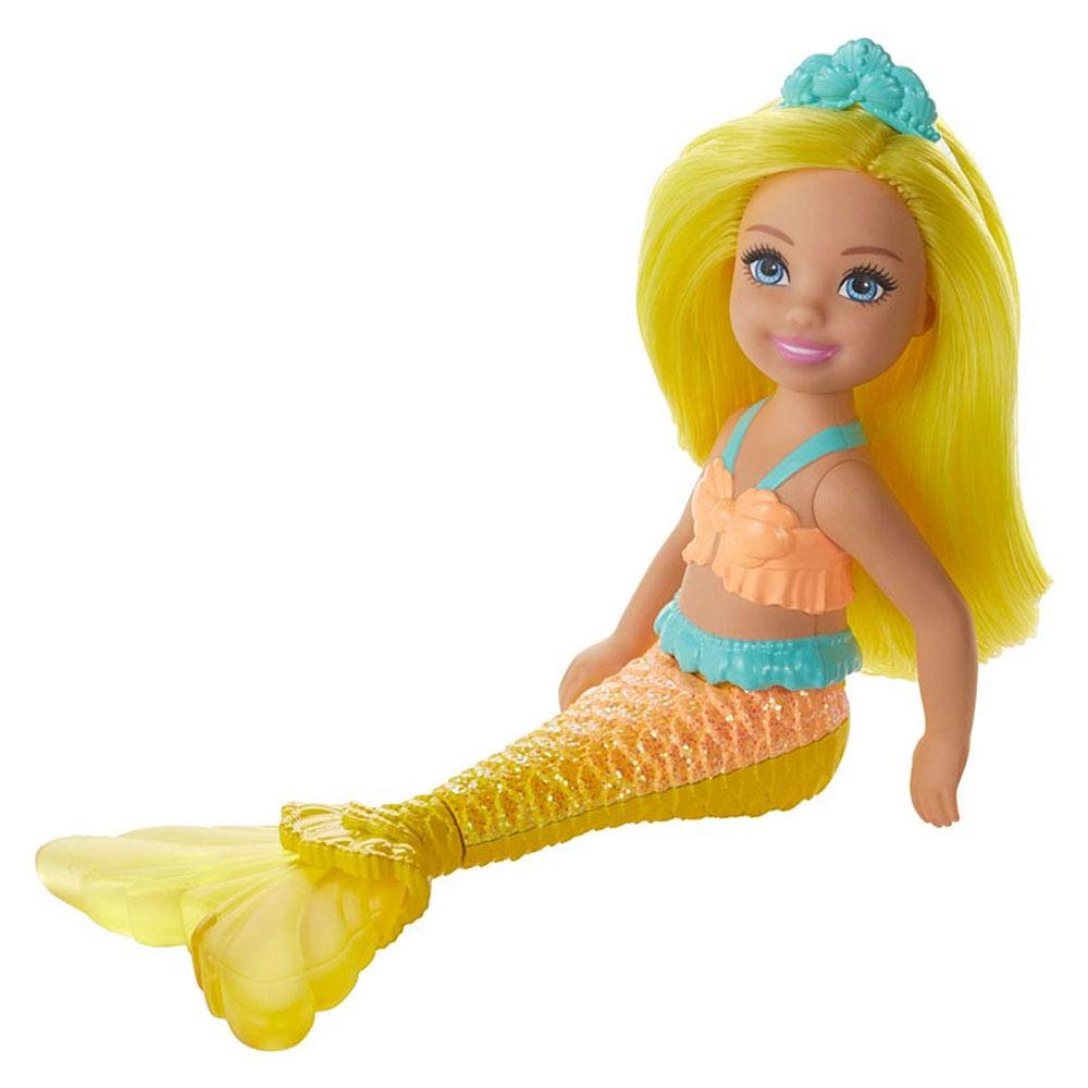 Barbie Dreamtopia Chelsea Mermaid Doll, 6.5-inch with Yellow Hair and Tail