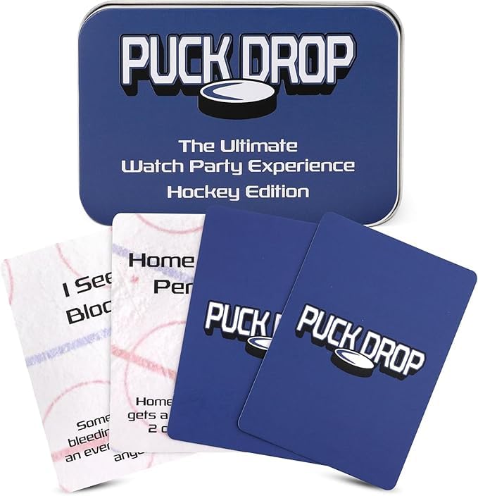 WATCH PARTY GAMES Puck Drop Live Hockey Card Game for Sports Fans, Party Nights & Family Fun