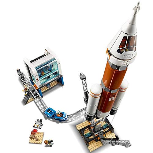 LEGO City Space Deep Space Rocket and Launch Control 60228 Model Rocket Building Kit with Toy Monorail, Control Tower and Astronaut Minifigures, Fun