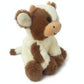 YUKOUQIAN Cow Stuffed Animal Cute Cow Plush Doll Toy 8 inch for Girls Boys Christmas (zuoniu Brown)