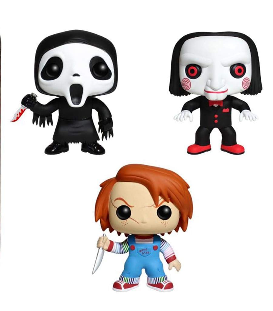 Funko Pocket POP: Horror - Ghostface, Chucky, Billy Toy Figure,Multicolor