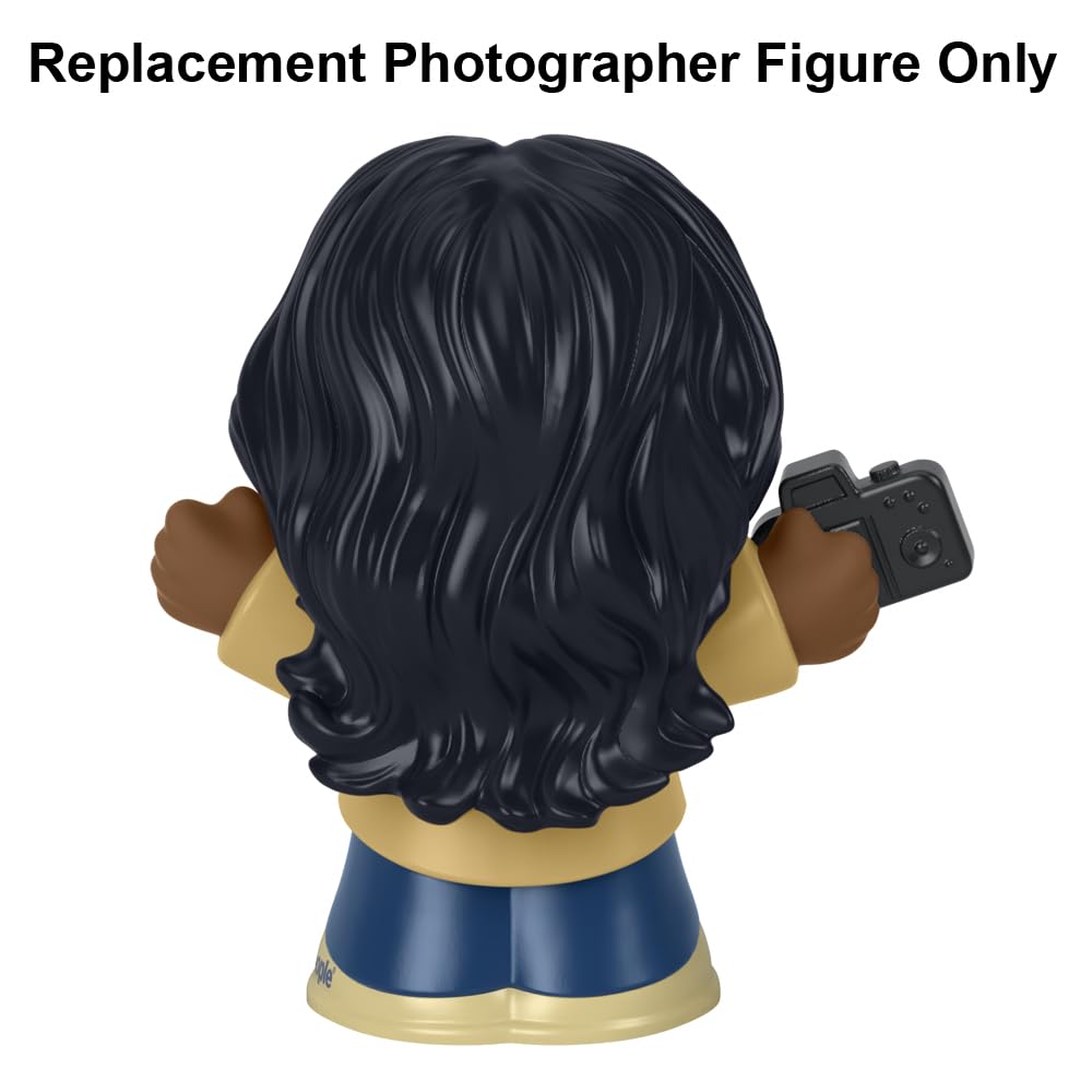 Fisher-Price Replacement Part Little People Career Playset - HBW68 ~ Replacement Photographer Figure ~ Wearing Tan Jacket and Carrying 35mm Camera ~
