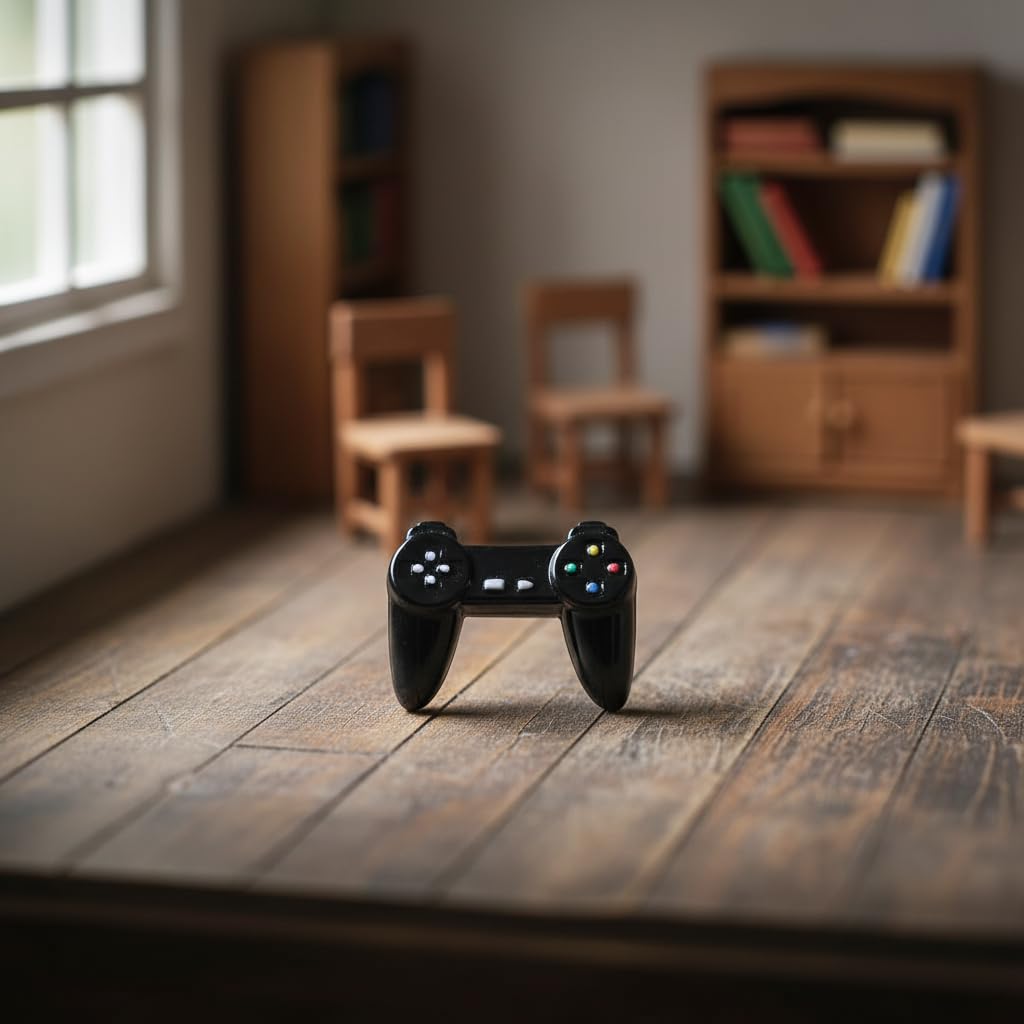 2Pcs Dollhouse MiniatureGamepad Model Game Controller, Funny Gamepad Model, 1:12Dollhouse Decor Accessories