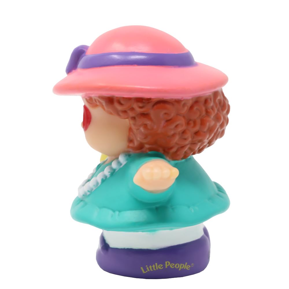 Fisher-Price Replacement Part for Collectible Little People Tea Party Dollhouse Playset B3004 - Replacement Maggie Figure Dressed in Green Dress