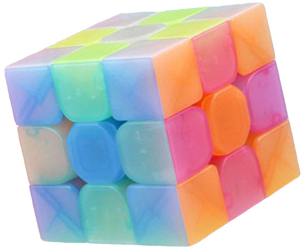 Qiyi Warrior W 3x3x3 Jelly Speed Cube Stickerless Transparent Magic Cube Puzzle