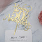 Sodasos Mirror acrylic Happy 50th Anniversary Cake Topper Wedding Happy Anniversary Cake Topper for Wedding Anniversary Party Cake Decorations Dessert