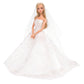 BARWA Wedding Dress with Veil White Princess Evening Party Clothes Wears Dress Outfit Set for 11.5 Inch Doll