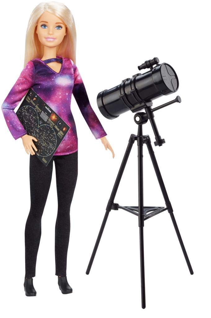 BarbieAstrophysicist Doll, Blonde with Telescope and Star Map, Inspired by National Geographic