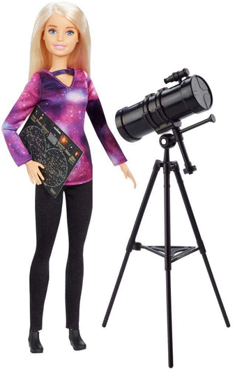 BarbieAstrophysicist Doll, Blonde with Telescope and Star Map, Inspired by National Geographic