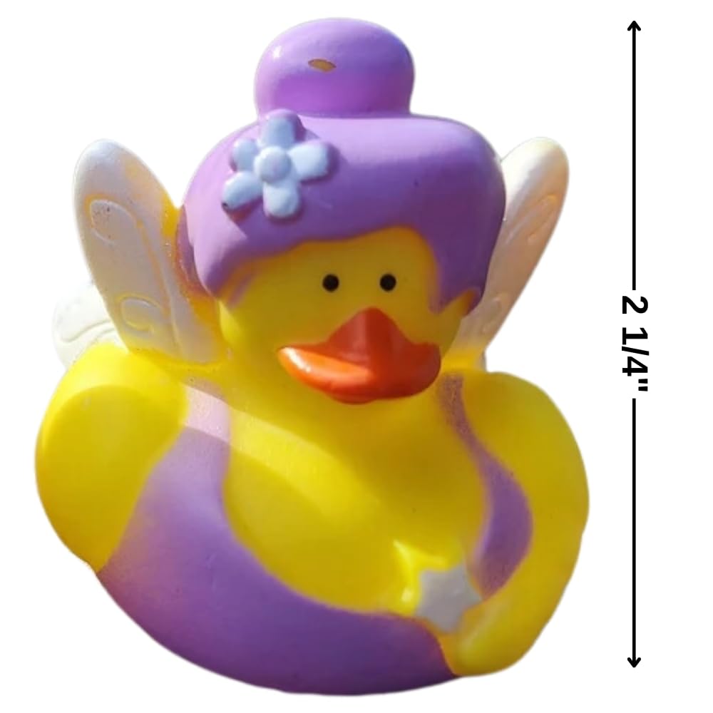 Fun Express Rubber Ducks, Assorted Styles, 12 Pieces, Birthdays, Grand Events, Party Favors, Table Decorations, Treasure Chest Supplies (Fairy) VBS