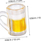 12PCS Mini Plastic Beer Mug Decorations - Dollhouse Resin Drink Cups for Keychain Accessories, DIY Craft Projects, Tableware Display, Miniature Scene