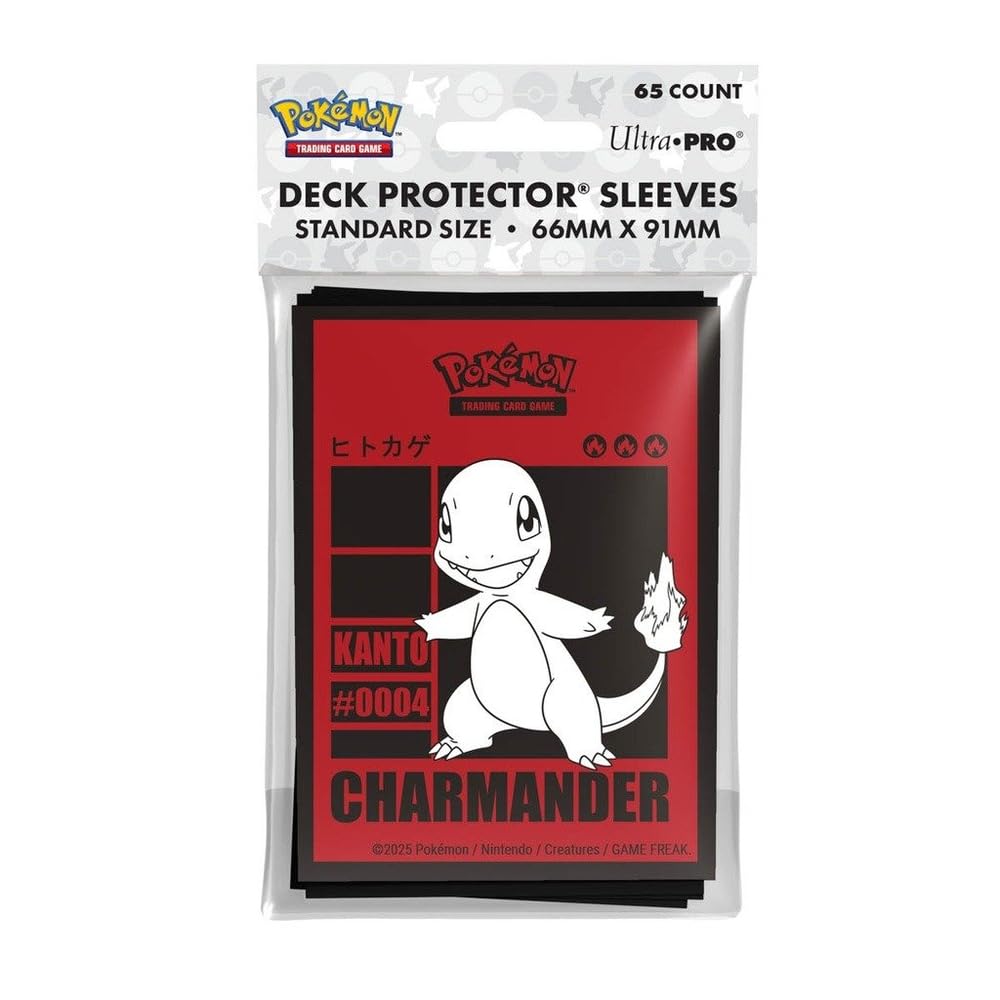 Ultra PRO - Charmander 65ct Deck Protector® Sleeves for Pokémon | Collector Gift, Gaming Accessories, Tournament-Ready Sleeves, Pokémon Fan Gear