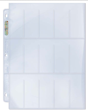 Ultra Pro 15-Pocket Platinum Page for Tobacco Cards 100 ct.