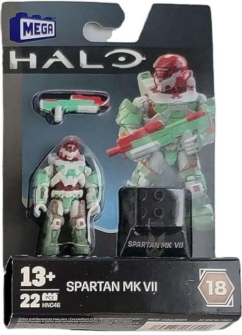 Mega Construx Halo Heroes Series 18 - Complete 5?Figure Buildable Action Figure Bundle | Sangheili Honor Guard, Atriox, Spartan MK VII & More | Ages