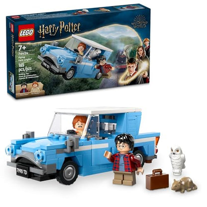 LEGO Harry Potter Flying Ford Anglia, Buildable Car Toy with 2 Minifigures for Role Play, Fantasy Playset for Kids, Harry Potter Car, Gift for Boys