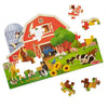 Melissa & Doug Busy Barn Shaped Jumbo Floor Puzzle 32-Piece Farm Toy