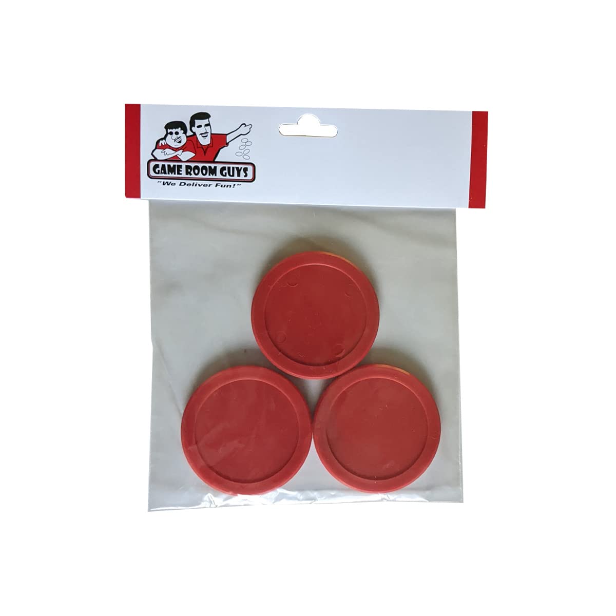 Game Room Guys Generic Harvard Red Air Hockey Table Puck - 2-1/2" - Set of (3)