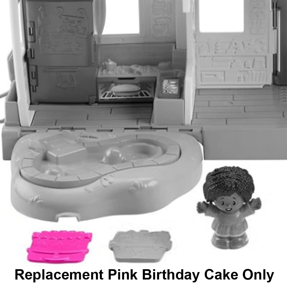 Replacement Part for Fisher-Price Little People Friends Together Play House - HBY89 ~ Replacement Pretend Pink Birthday Cake
