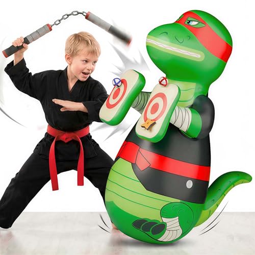 iPlay, iLearn Kids Inflatable Punching Bag, Toddler 49" Blow up Boxing Toys