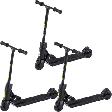 WLSuDHoncc 3Pcs Finger Scooter - 2-Wheeled Scooter - Foldable BMX with Brake | Finger Board Accessories for Teen | Educational Toys | Non-Slip Fun