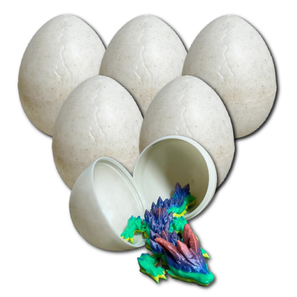 The Eggmazing Egg Decorator | Dragon Eggs 6 Pack | Includes 3D Printed Dragons Inside the Eggs | Ages 3 and Up