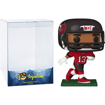 Funko Mike E v a n s : P o p ! Football Vinyl Figurine Bundle with 1 Compatible 'ToysDiva' Graphic Protector (142-50102 - B)