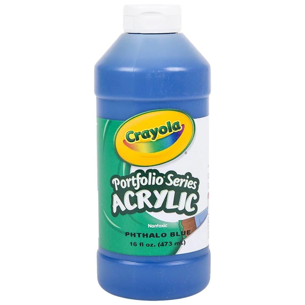 Crayola Portfolio Series 16-Ounce Acrylic Paint, Phthalo Blue, Pint (20-4016-316)