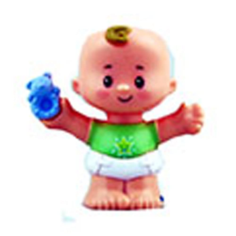 Replacement Part for Fisher-Price Little People Cuddle 'n Play Nursery Playset - GKP70 ~ Baby Boy Figure ~ Blonde Hair ~ Green Shirt with Star