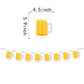 BIEUFBJI Beer Birthday Banner With Mug Pennant - Black and White Happy Birthday Decorations for Men and Women