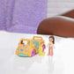 Polly Pocket Collectible Micro Mini Metal Vehicle, Poseable Doll and Pet Set - Kerstie Kitty with Kitty Cat Orange Convertible Car and Yellow Kitten
